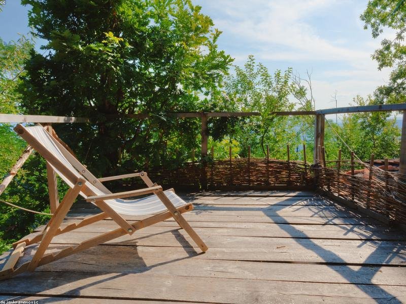 Finished cedar deck in an Ottawa backyard overlooking trees — outdoor living construction by Contractors Ottawa